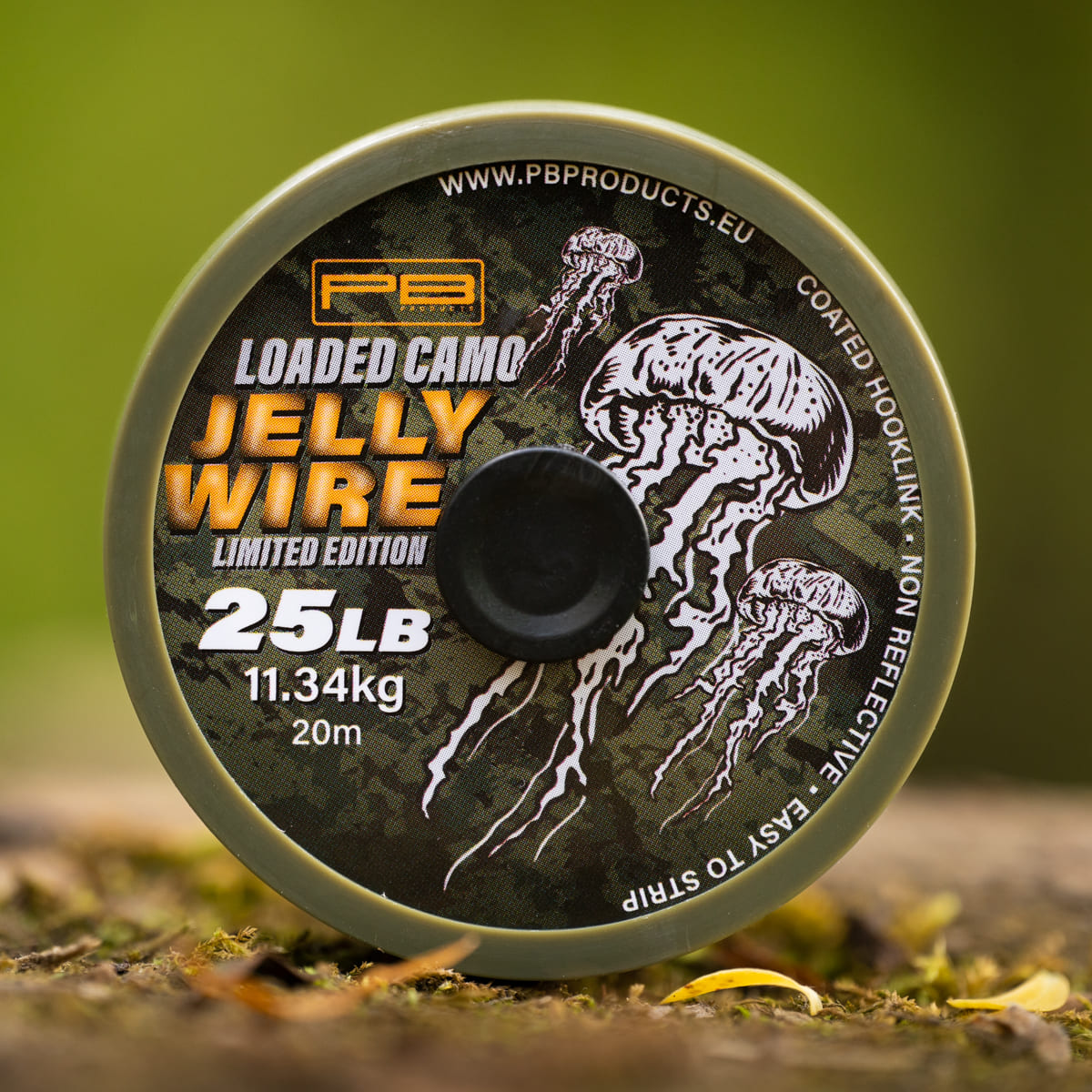 PB Products Jelly Wire 25lb Loaded Camo LTD 20m