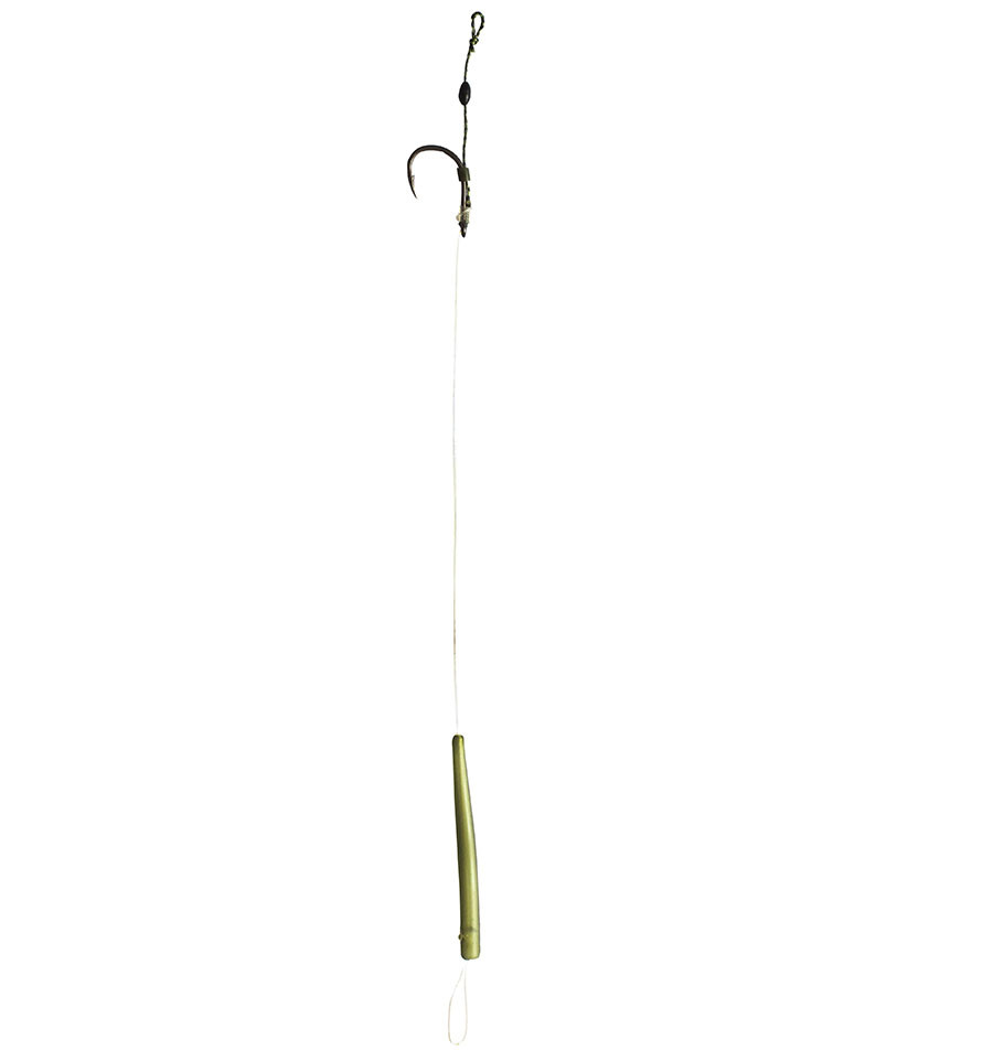 Готовый флюорокарбоновый поводок с мягким волосом World4Carp FLUOROCARBON HAIR RIG WIDE GAPE