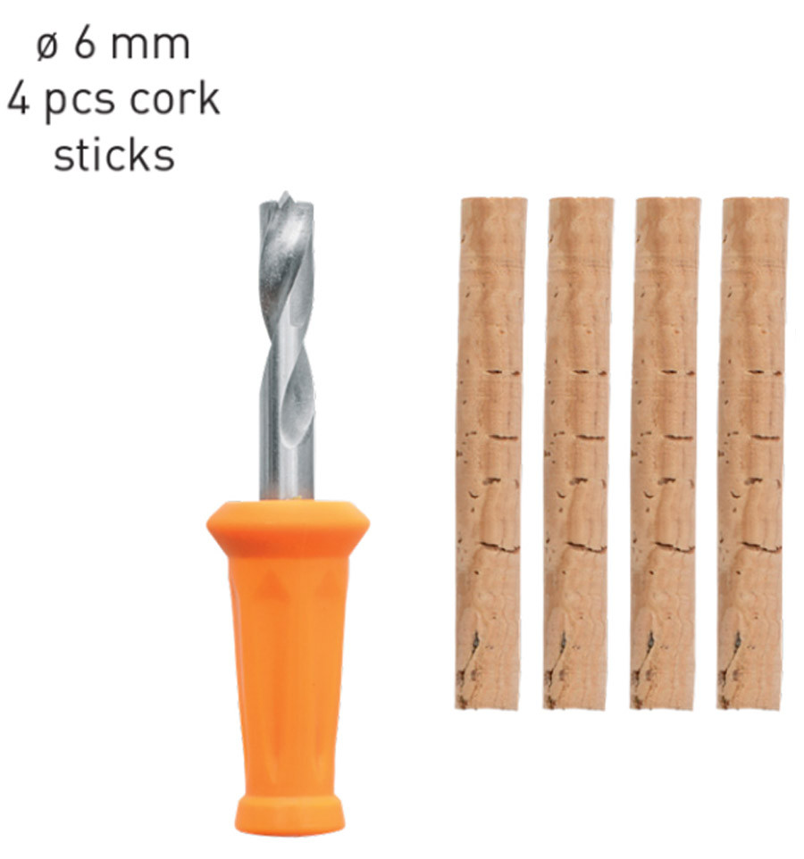 Инструменты — CZ Bait Drill With Cork, 6 mm, 4 pcs cork sticks