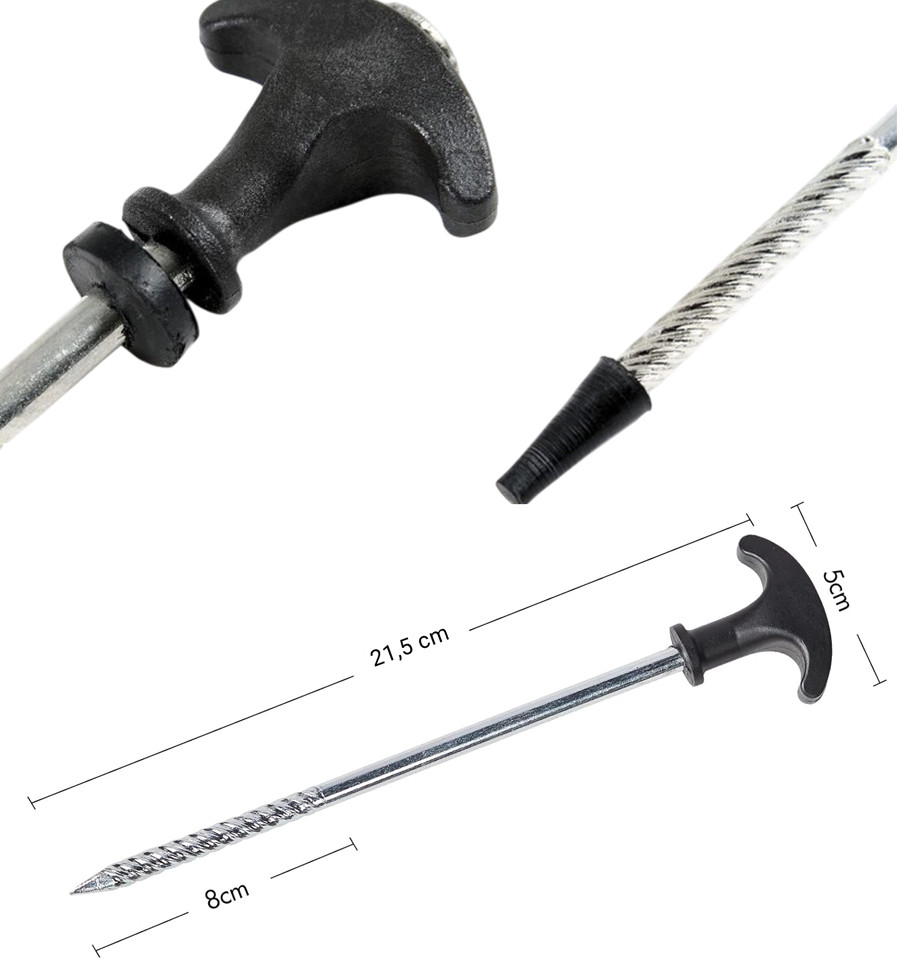 Țăruși pentru cort cu ciocan World4Carp Tent Peg Set + Hammer