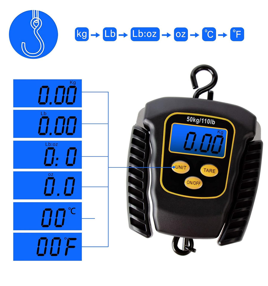 Digital fishing scales with sliding handles World4Carp T-Line Sliding Digital Scales
