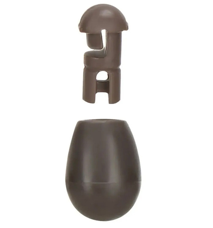 Quick change bead with connector World4Carp Quick Change Beads S brown