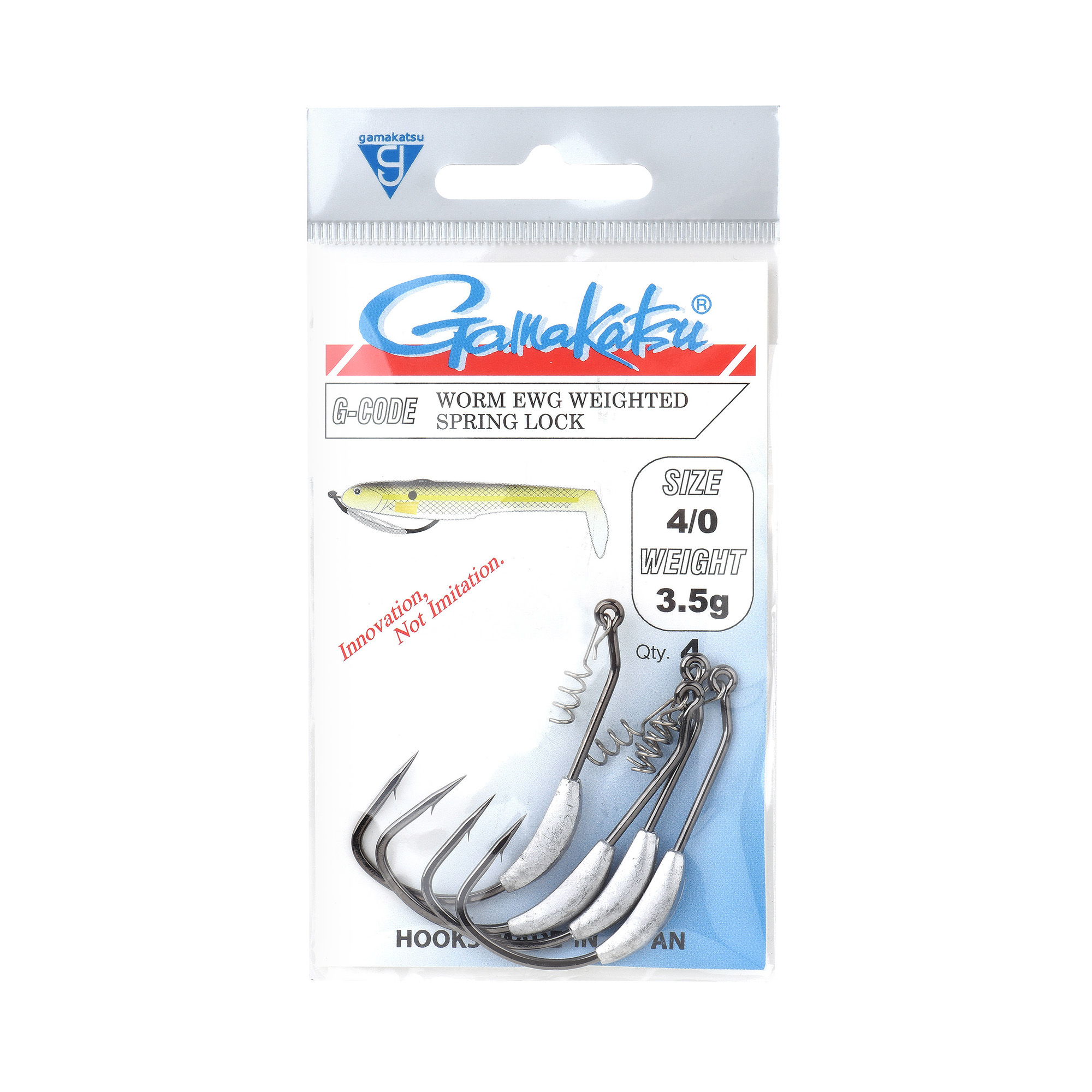Gamakatsu WORM EWG SUPERLINE SPRING LOCK WEIGHTED Hook