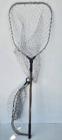 Landing net mesh, folding head