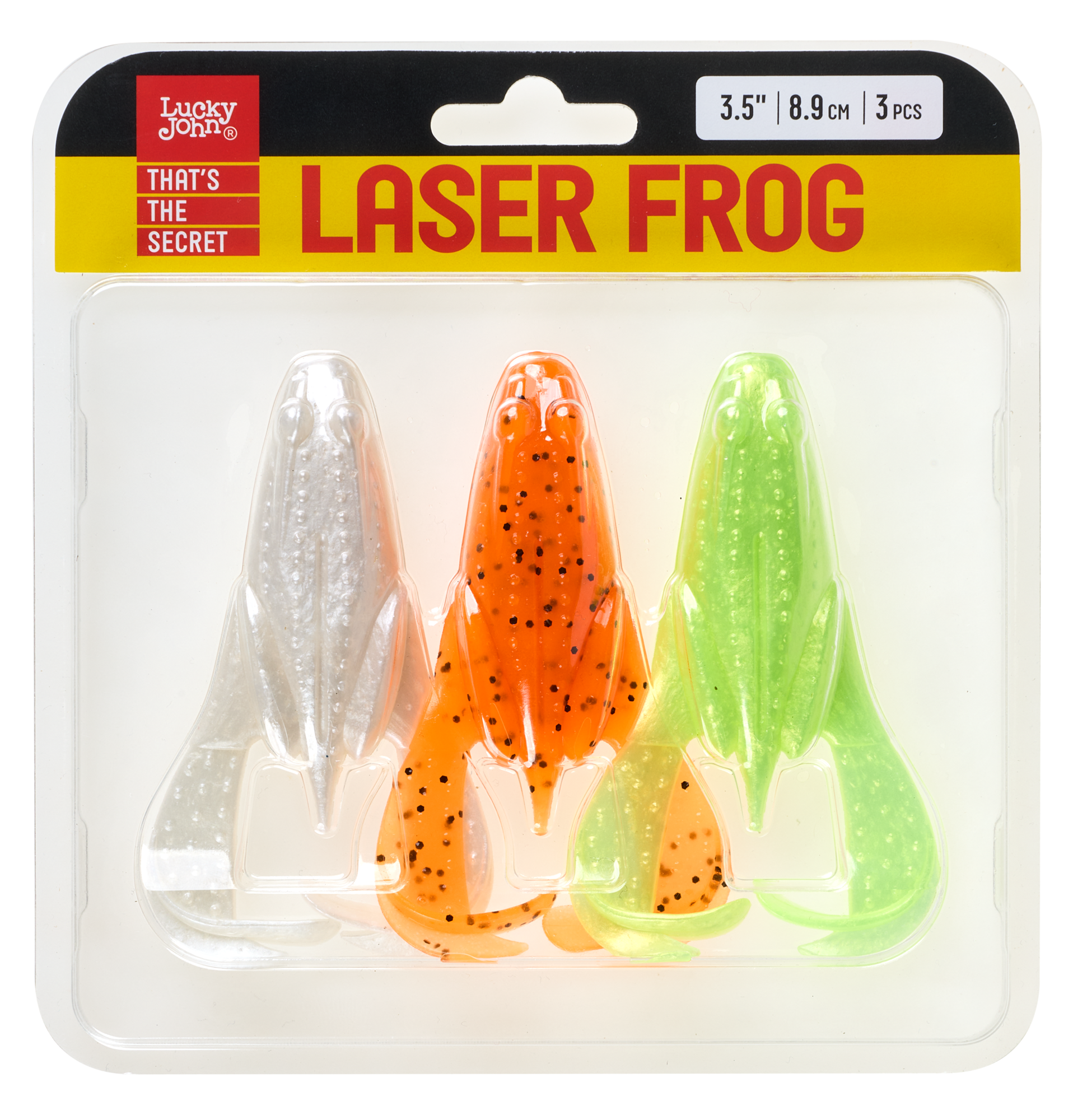Edible artificial twisters LJ Pro Series LASER FROG 3.5in (08.89)/MIX1/026/PA29/PA51 3 pcs.